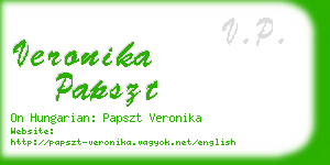 veronika papszt business card